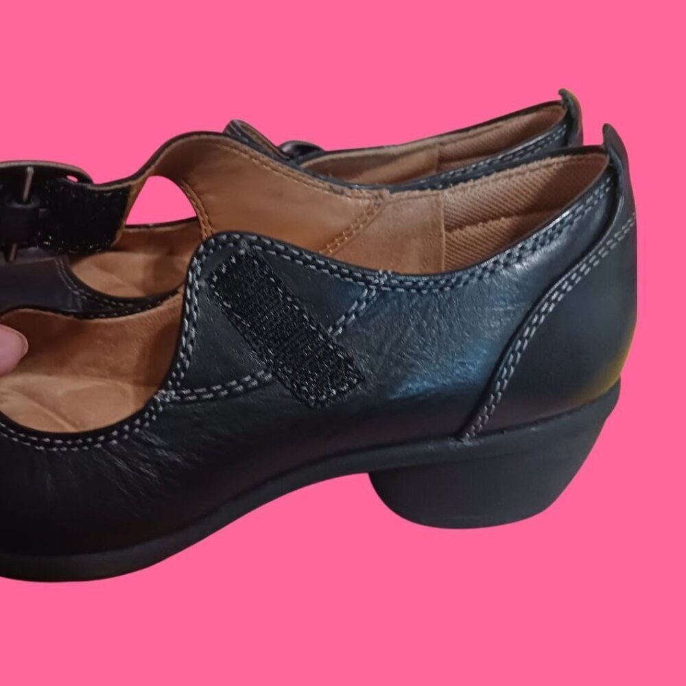 Comfortiva Womens Quanita Black Leather Mary Jane Shoes Size 6M - Picture 10 of 16